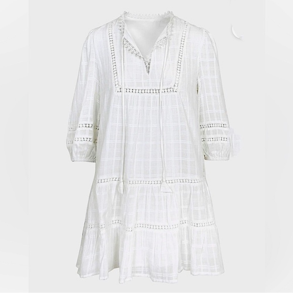 Anthropologie Greylin Ivory Lace Detail Chemise